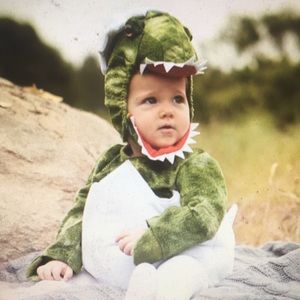 Pottery Barn Baby Green Dinosaur Egg Halloween Costume size 6-12 M